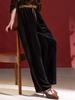 Women's High-End Silk Velvet Wide-Leg Pants - 2025 Autumn/Winter Collection, Loose Fit, Long, Casual, Perfect for Middle-Aged Moms