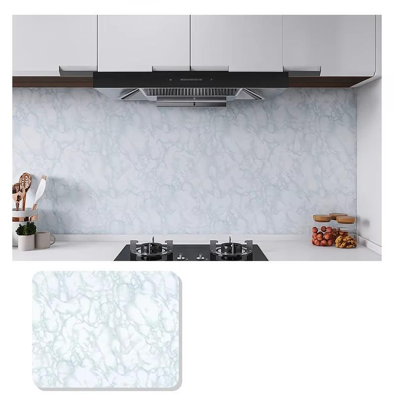 Sticker 1PCS Marbled Wallpaper Self-adhesive Thickened Waterproof Tile Wall Sticker Cabinet Cooktop Desktop Oil-proof