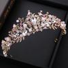 Bridal Crown High end Rhinestone European Style Gold Handmade Crown Tiara Hair Accessories Birthday Party Wedding Headband Jewelry