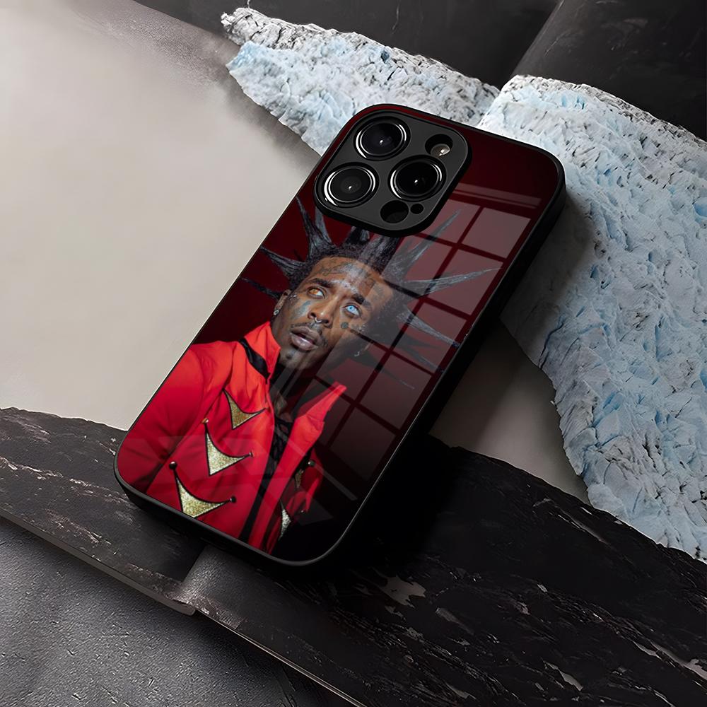 Custodia per Telefono Lil Uzi Vert Vetro Temperato Per IPhone 16 13 14 12 15 11 Pro Max Plus Mini X XR SE2020 Coque