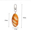 Adorable Mini Bread Keychain Cute Realistic Food Toy Charm Bread Key Holder For Keys Bags Backpacks And DIY Crafts