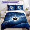 Set Lenzuola Stampato Calcio Hamburger SV 3 Pezzi, Comodo Set Copripiumino per Camera da Letto Amico della Pelle
