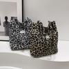Casual Commuting Large-capacity Bag Autumn New Suede Suede Leopard Print Shoulder Bag Portable Tote Bag