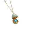 Flower Opening Chain Choker Surprise Heart Clavicle Chain Enamel Egg Necklace  Gift for Friends Mom