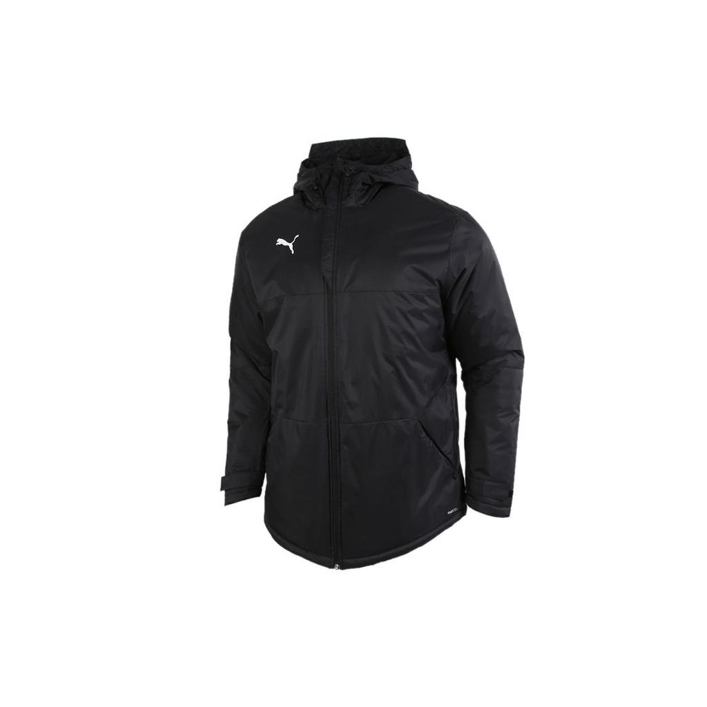 Puma Chaqueta Casual Deportiva con Capucha de Algodón Cortavientos con Logo y Forro Polar para Hombre Chaqueta Negra 657747-03