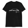 Vette C7 Black Silhouette Gift for Vette Owner Short-Sleeve Unisex T-Shirt