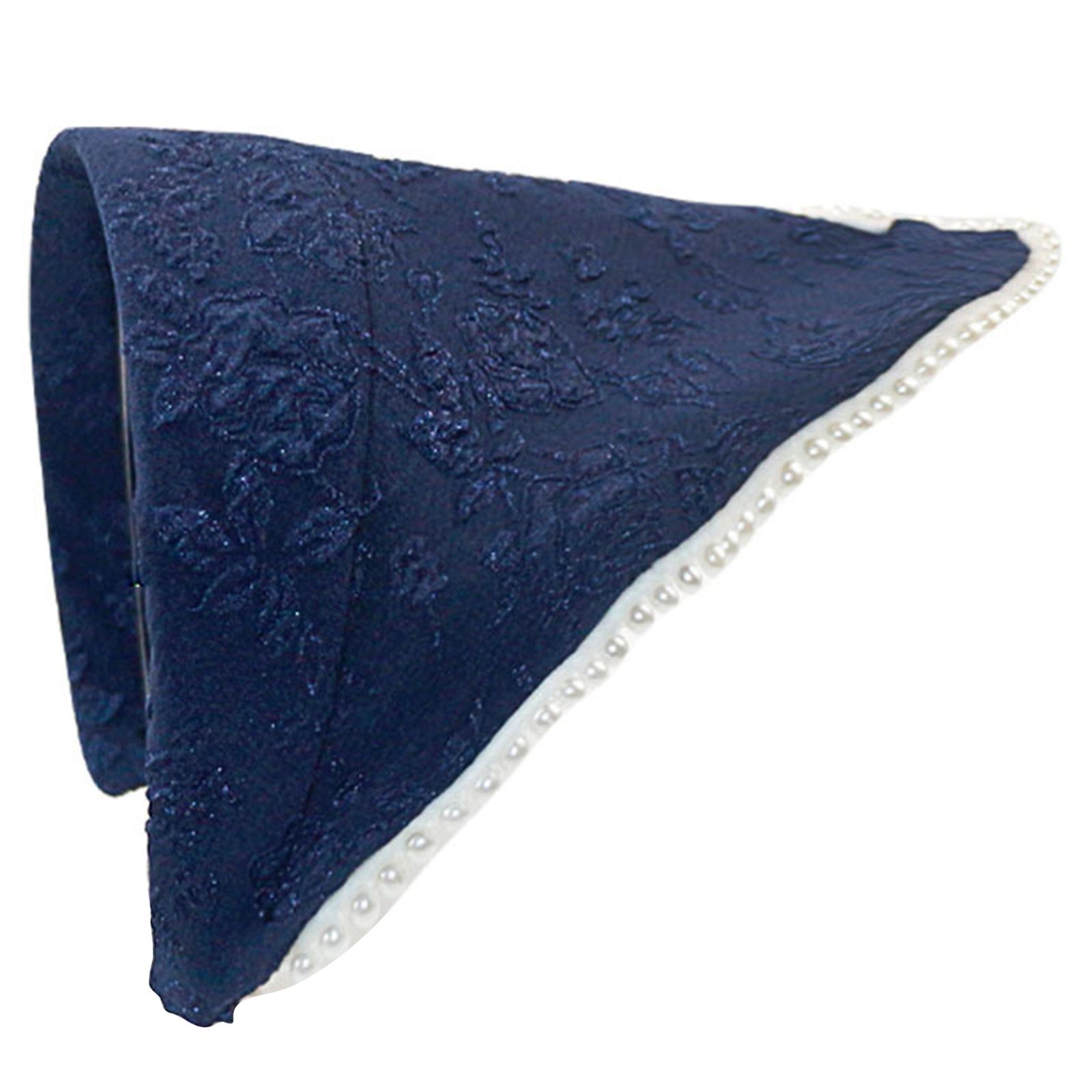 

Модный украшенный обруч для волос Удобная широкая повязка на голову Аксессуар для волос для вечеринок и свадебного украшения темно-синий