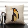 Cute Cartoon Animal Cushion Cover Funny Penguin Pillow Case Bedroom Living Room Sofa Decoration Pillowcase 45x45 Children's Gift