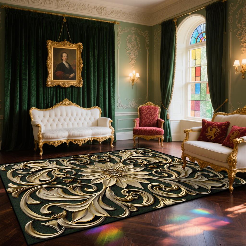 European Style Luxury Living Room Carpet Noble Decoration Large Area Bedroom Lounge Rugs Fluffy Soft Dining Room Floor Mat Tapis