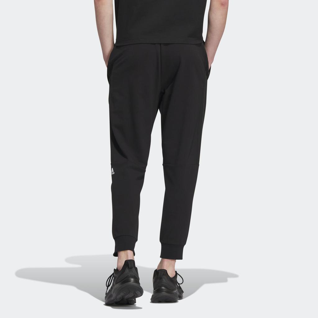 Adidas Essential Logo Cuffed Track Pants Men Bottoms Black IA8181