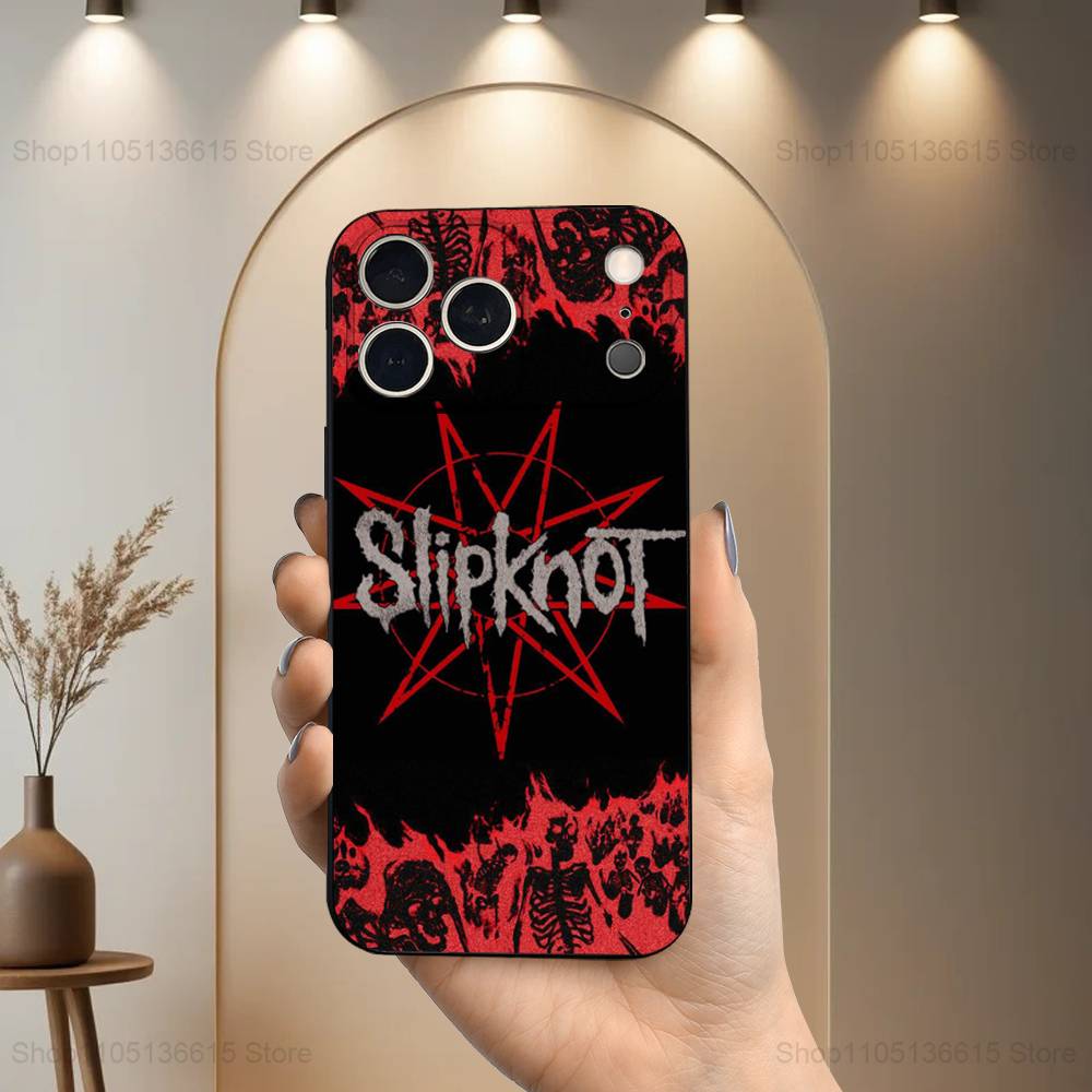 

Rock Band S-Slipknot-es Phone Case For iPhone 6,17,16,15,14,13,12,11 Plus,Pro Max,XS,X,XR,SE,Mini,8,7,Soft Silicone Black Cover iPhone13mini