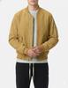 Men's Handmade Suede Leather Bomber Motorcycle Lambskin Genuine Camel Brown Jacket