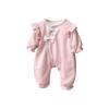Infant Long Sleeve Double Layer Romper - Fashionable Princess Harem Suit for Newborn Girls