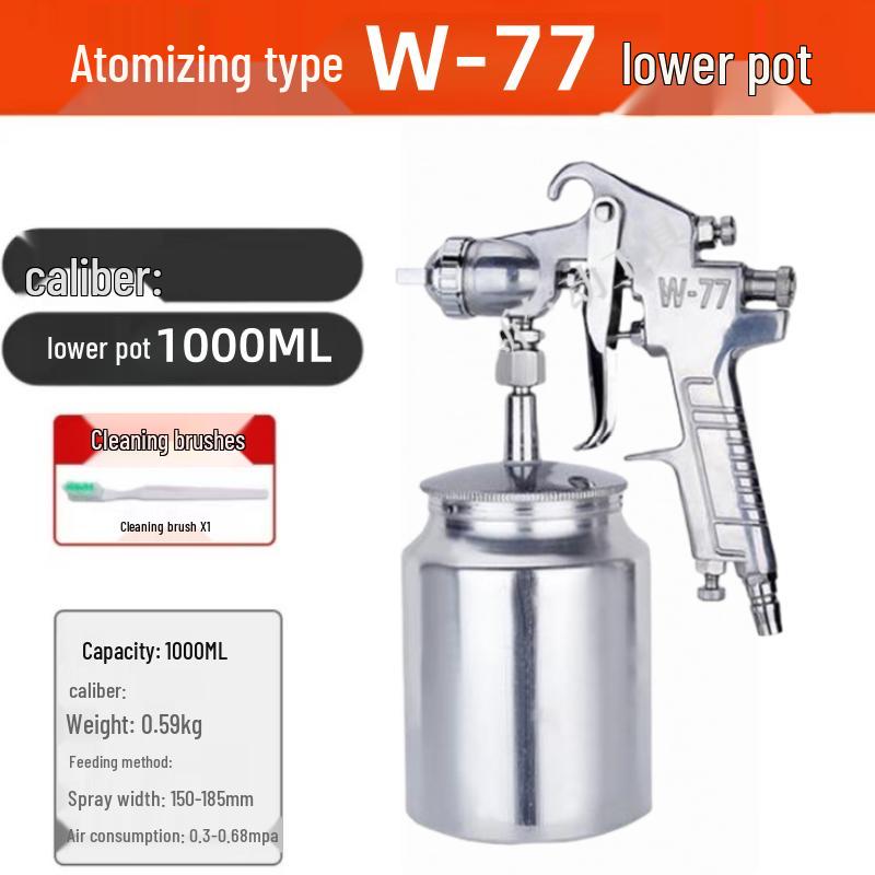 Paint Spray Gun W71/W77: Pneumatic Furniture & Car Primer and Latex Coating Tool
