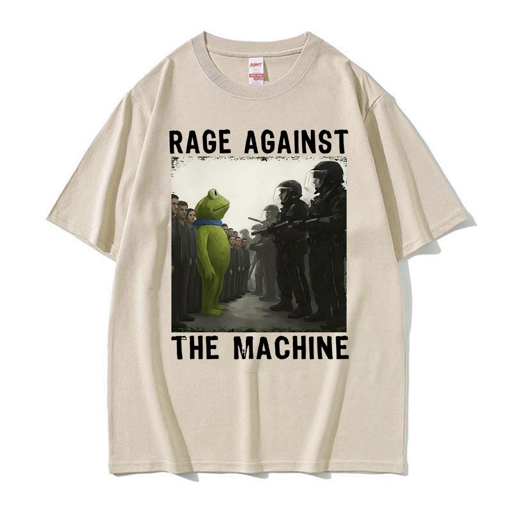 

Rage Against The Machine Frog Protest Funny T Shirt Unisex Fashion Trend Oversized Summer Men High Quality 100 Cotton Tshirt 4XL