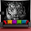 Simsant Tiger Tapestry, Wild Predator Animal Tapestries, Black and White Tapestry Wall Hanging for Bedroom Living Room Decor