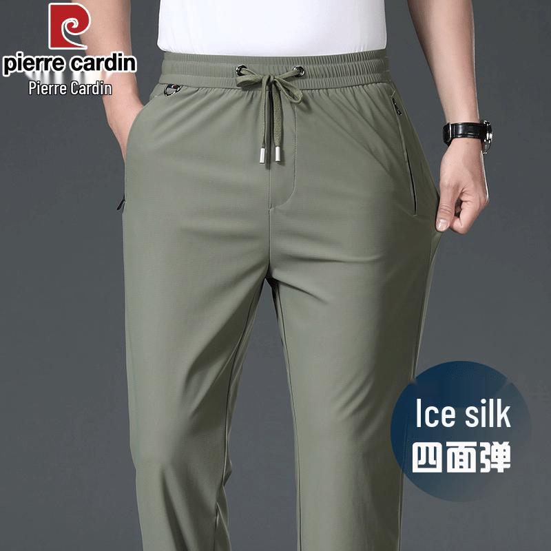 Pierre Cardin Men s Ice Silk Four-Way Stretch Straight-Leg Casual Pants M