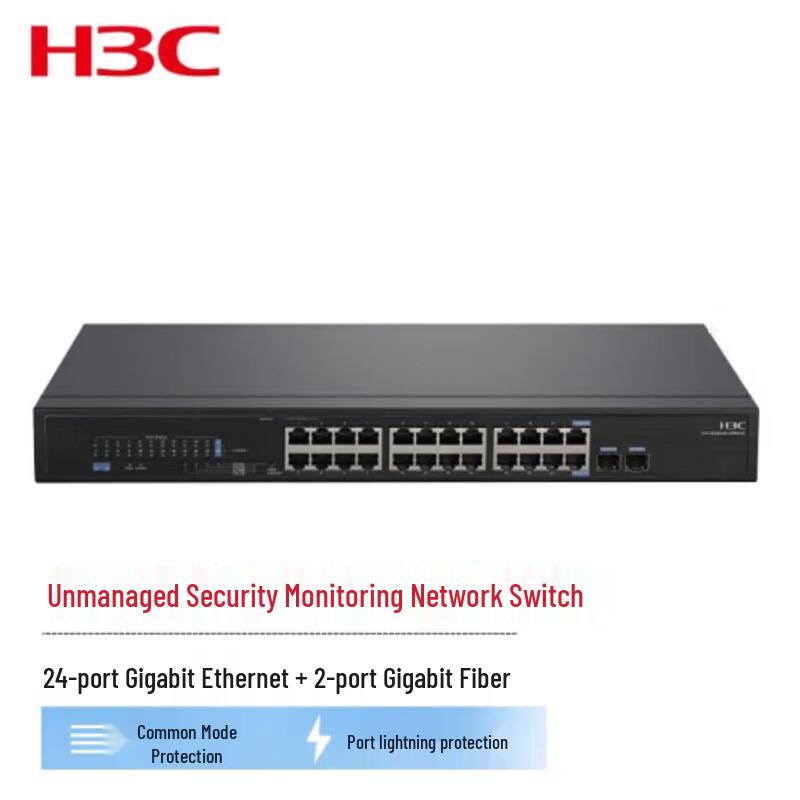 

H3C MS4024P-EI 24-Port Gigabit Non-Managed Network Switch