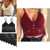 Elegant Lace Women's Bralette Cami Top With Sexy V-neck And Spaghetti Straps