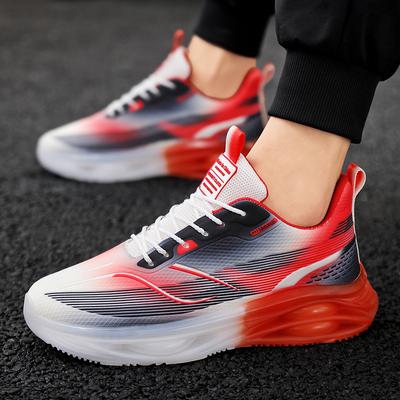 Men’s Red Sports Shoes Running Sneakers Summer Students Large Size Basketabll Shoes Thick Sole Shoes
