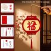 LED Light DIY Lantern Material Kit Blessings Glowing Lantern Festival Lantern Luminous Handmade Chinese New Year Lamp Lantern