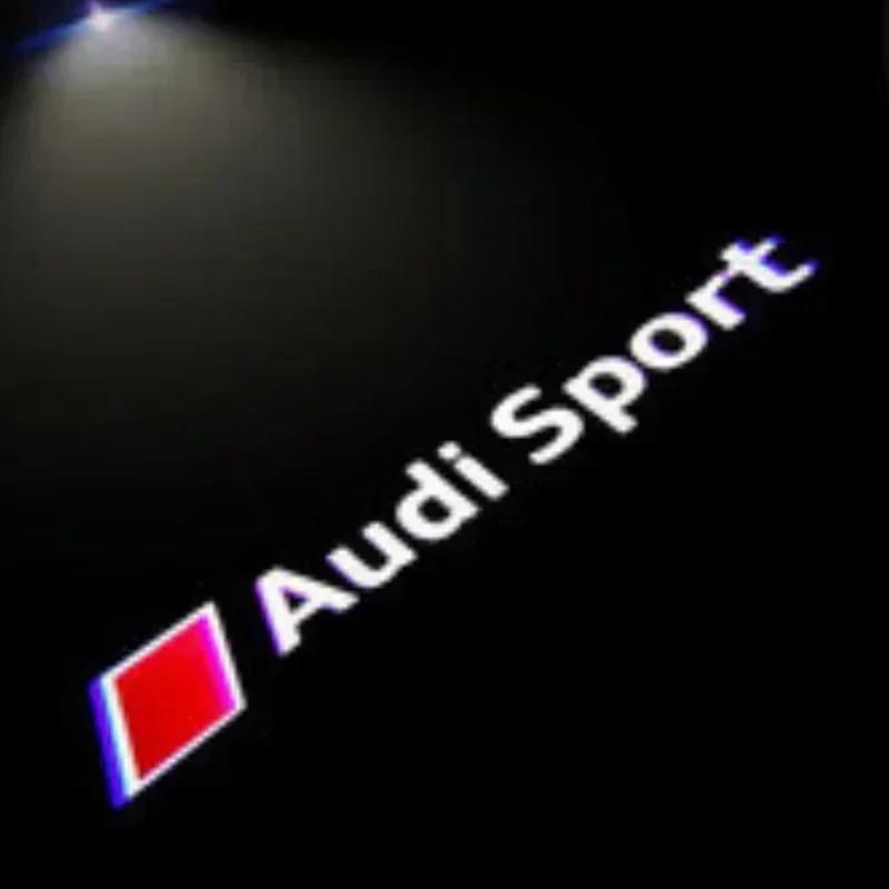2Pcs Led Logo light Welcome Light HD For AUDI line S3 S4 RS S6 S5 S7 S8 A3 A4 A5 A6 A7 Q3 Q7 quattro Projector Shadow Ghost Lamp