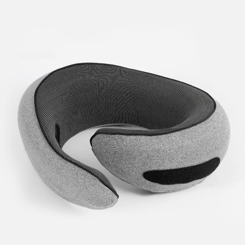 Portable Memory Foam U-Shaped Neck Pillow Set for Airplane Travel