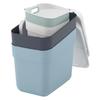 Lot de 4 Poubelles - READY TO COLLECT - CURVER - 5 L + 10 L + 2 x 20 L - Blanc/Vert/Bleu/Gris