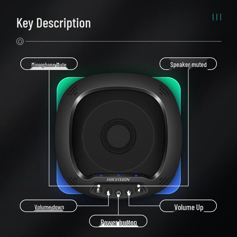 Hikvision Wireless USB Omnidirectional Conference Microphone Speaker (CN version)