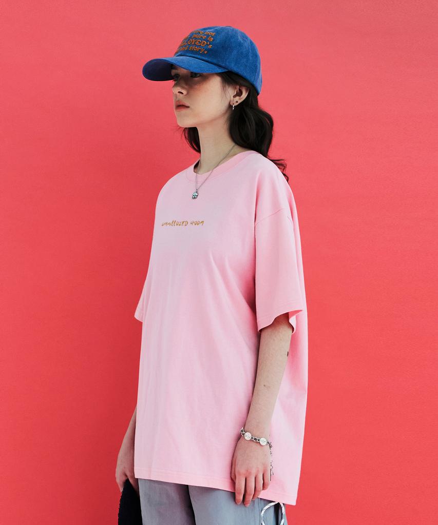 UNALLOYED Logo Leaf T-Shirt / Pink