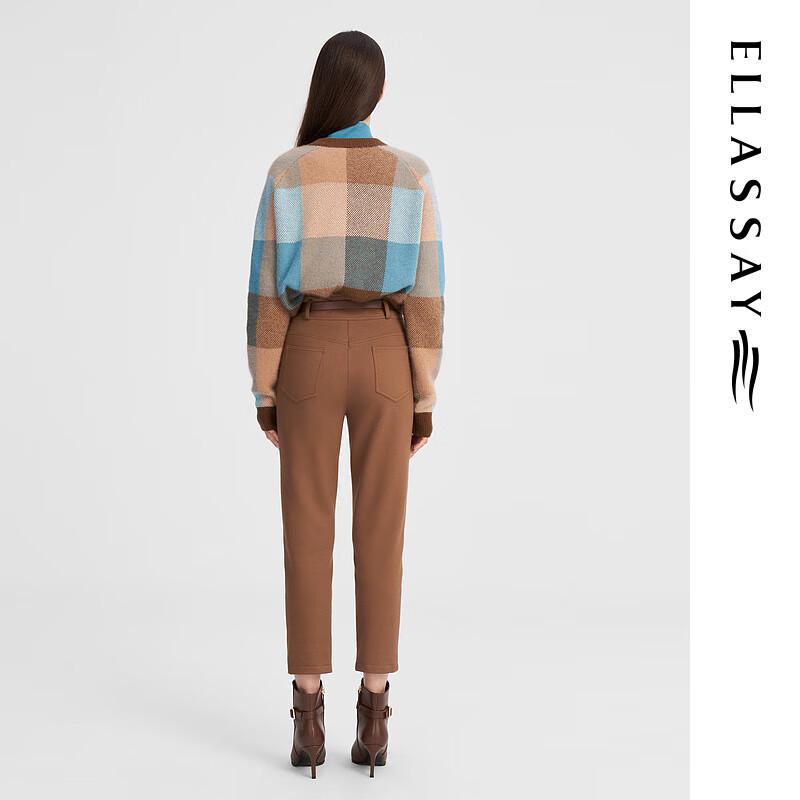 ELLASSAY Women's Warm Cotton-Feel Down Casual Pants