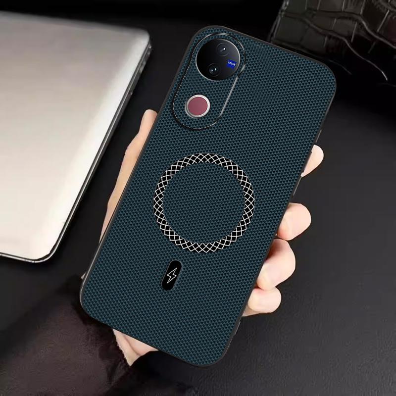 Biruiqu VIVO V50 New Ultra-thin Magnetic Leather Shock-absorbing Protective Phone Case