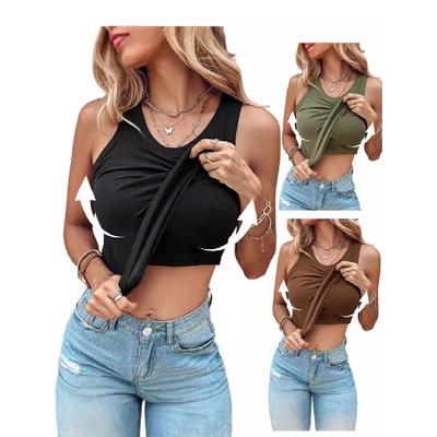 Sleeveless Base T-Shirt Solid Color Camisole Vest Women'S Fashion Inner Top Versatile For Spring And Summer Sexy And Comfortable