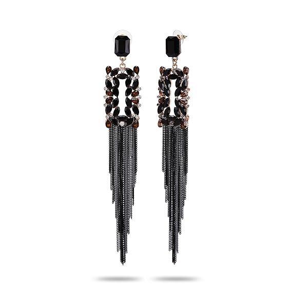 Jewellery Earings for Women Crystal Tassel Handmade Earrings for Girls and Women