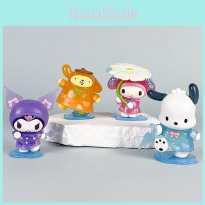 Kuromi My Melody Pochacco Raincoat Flower Umbrella Rain Themed Model For Collectors
