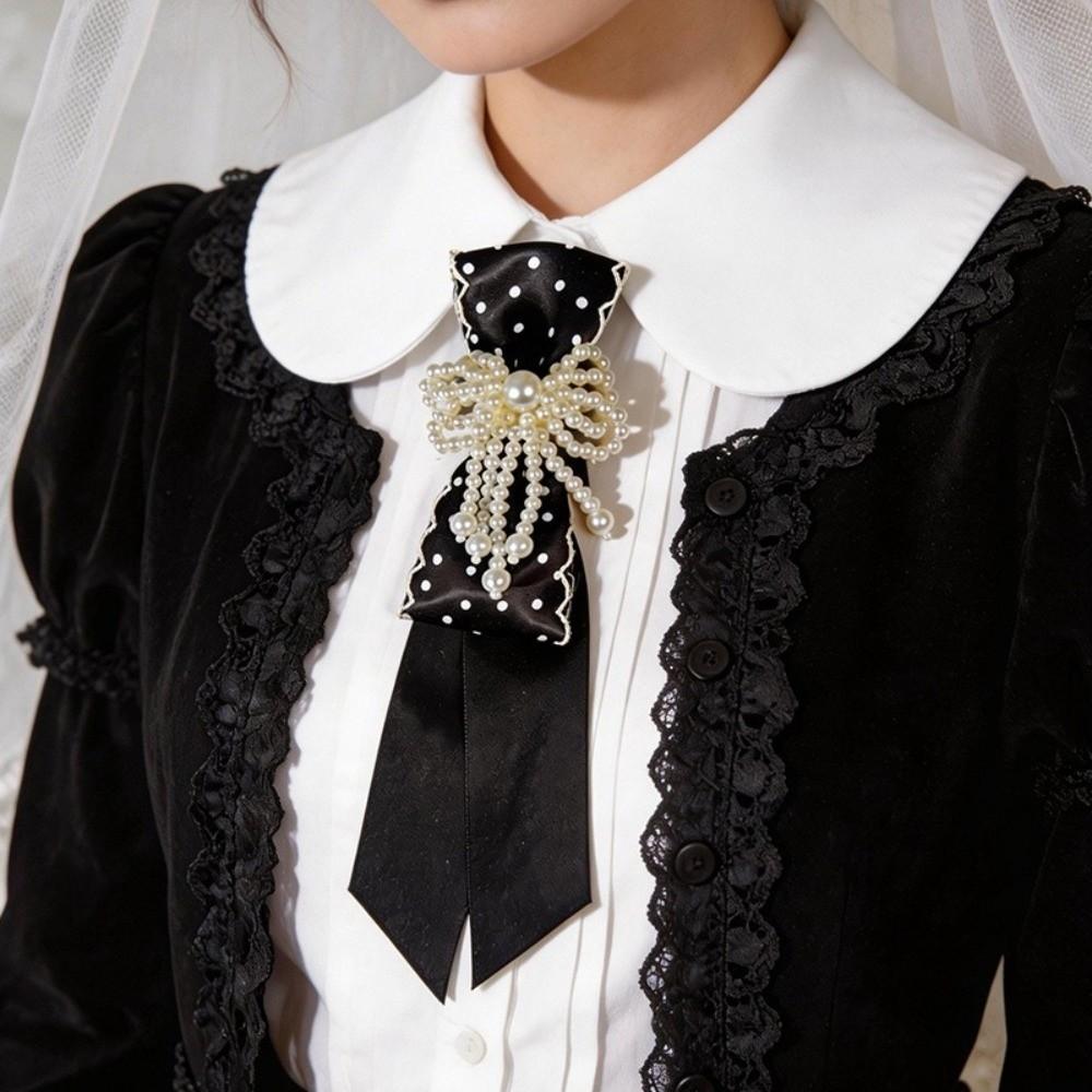 Choker Long Necktie Black Shirt Tie Retro Bow Tie  Women