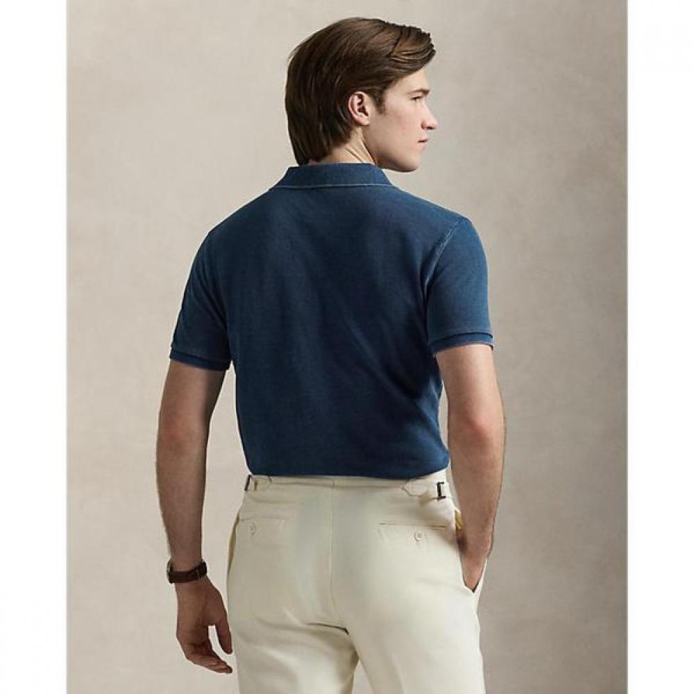 Polo Ralph Lauren Mens Custom Slim Fit Indigo Mesh Polo Shirts Mnpokni1n823237400