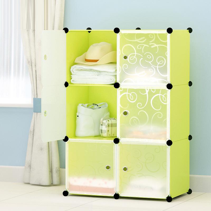 Vanden Minimalist Plastic Wardrobe: Children's & Adult Bedroom/Dorm Single Resin Storage Closet