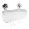 Bathroom Organizer Light Luxury Pattern Large Capacity Basket Quick Installation Suction Cup For Bathroom Supplies