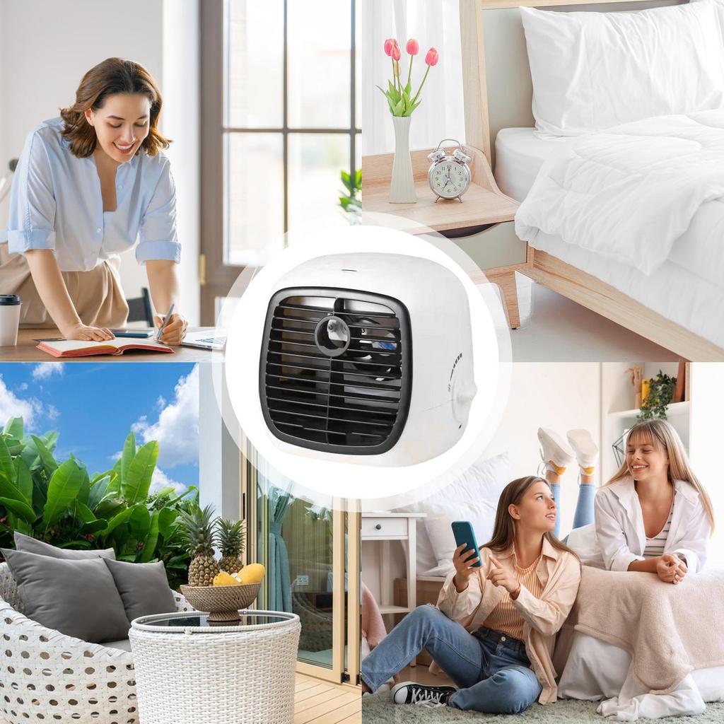 Kleiner Tragbarer AC Innenraum Desktop Luftbefeuchter Einstellbares USB Kühlgerät Für Schreibtisch Camping Garten Fitnessstudio Strand Outdoor Zelt Schule