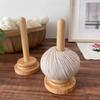 Bamboo And Wood Yarn Stand Yarn Spool Home Braided Yarn Spool Storage Stand Table Top Rotary Ball Wooden Winder