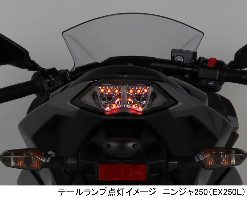 KITACO LED Tail Lamp Kit for Ninja250/Z250, Smoke, 809-4780310