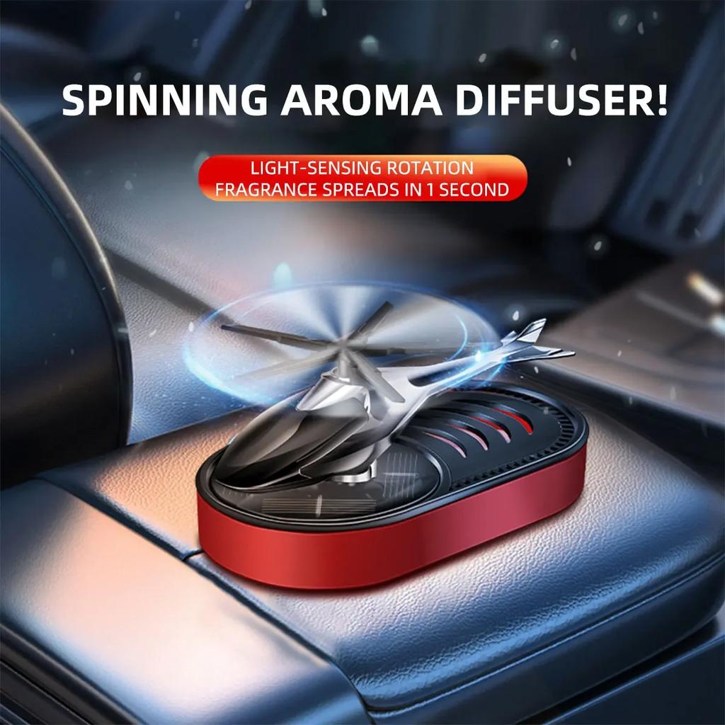 Car Solar Aircraft Freshener Car Perfume Helicopter Diffuser Interior Ventilation Air Aromatherapy Car Accessories Decoration