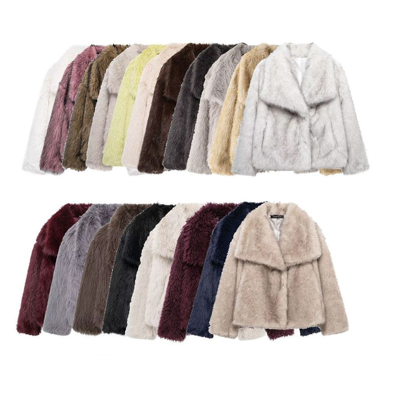Kaslead New Arrival Women's Clothing Fashion Style Artificial Fur