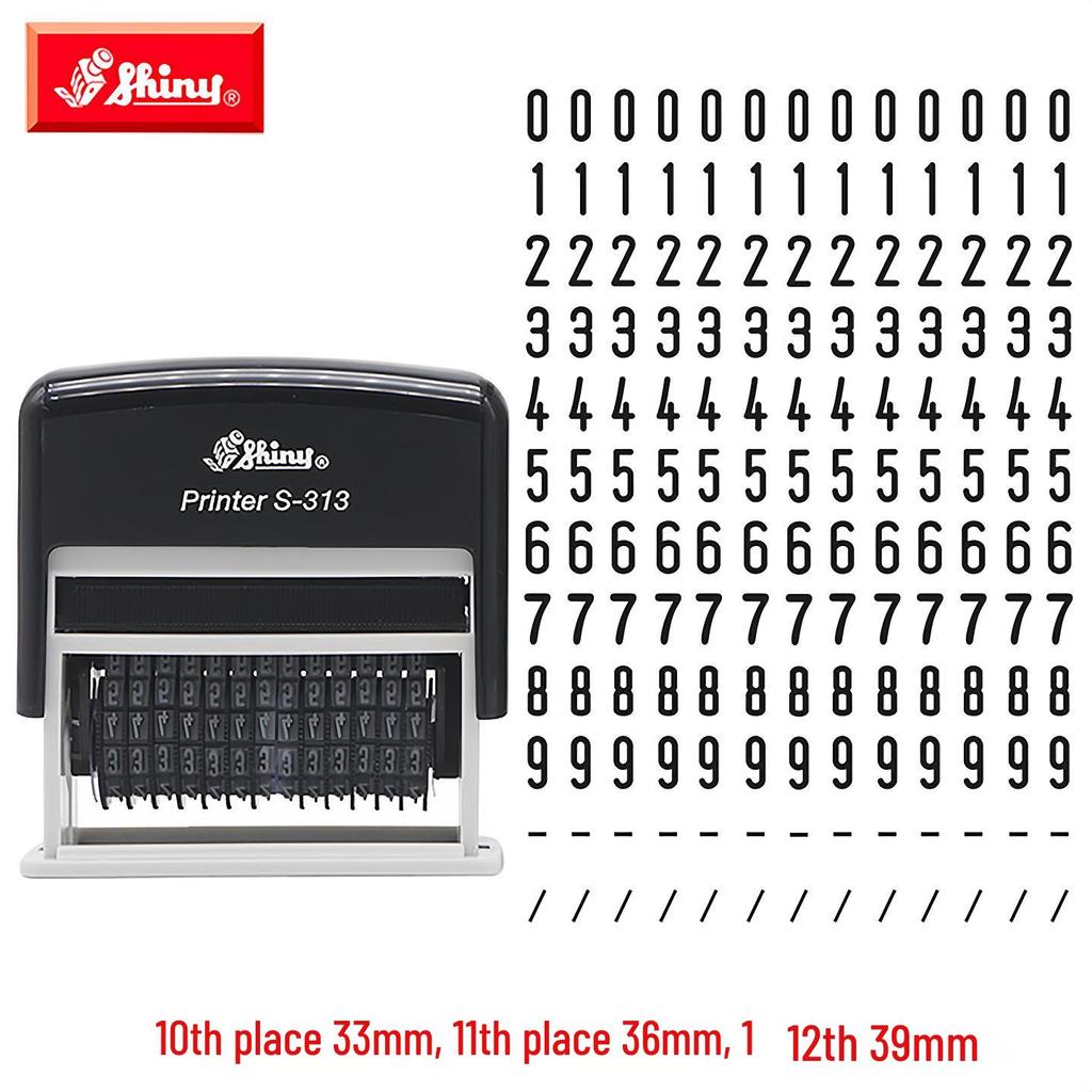 Selbstfärbender S313 Kompakter Digitaler Nummernstempel