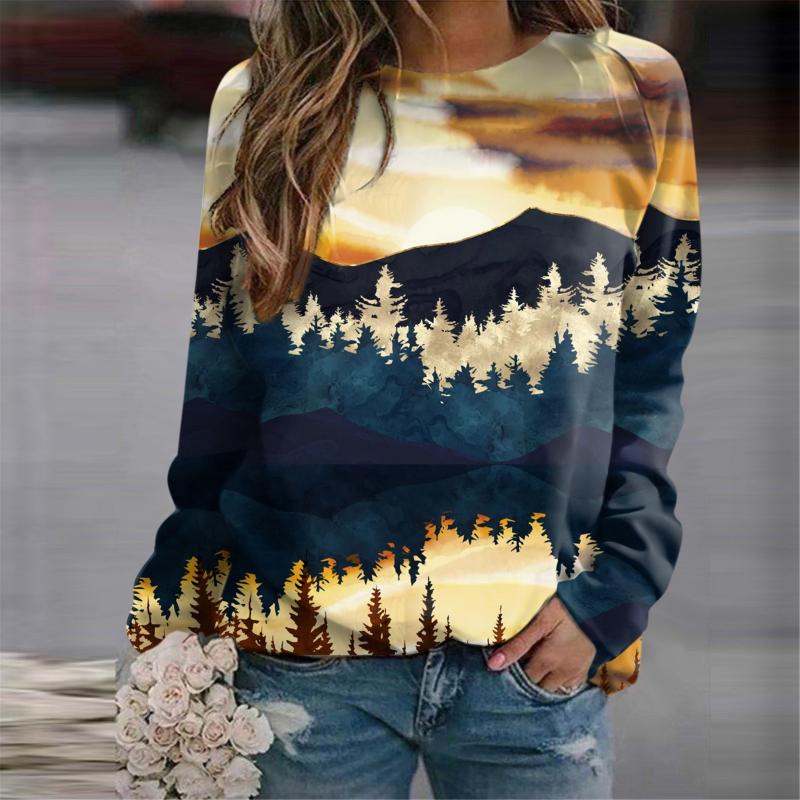 New Women's Sweater Spring and Autumn Fashion 3D Casual Crew Neck Sweater Loose Coat