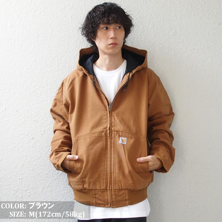 Carhartt Active Loose Duck J130 Brown Men's Jacket, Classic, Popular, Fit, Wash, Outerwear, [104050], XL, [Used]