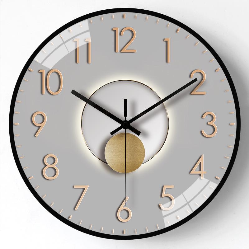 12-Inch Minimalist Light Luxury Wall Clock - Silent Decorative Clock for Home, Living Room or Bedroom