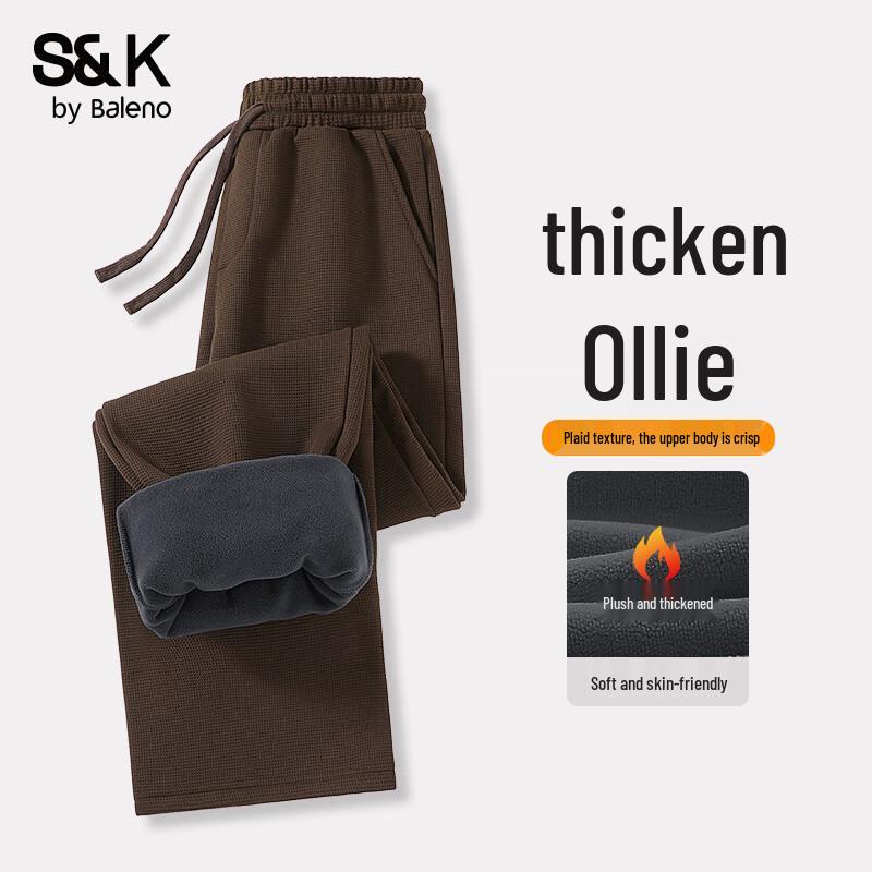 

Baleno S&K Men s Winter Warm Fleece-Lined Straight-Leg Casual Pants XL