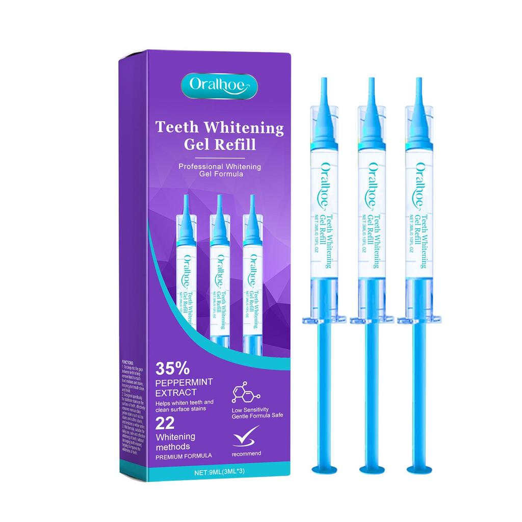 Oralhoe Гель для чистки зубов Мягкая ежедневная чистка Усиливающий пятновыводитель Отбеливающий уход за зубами